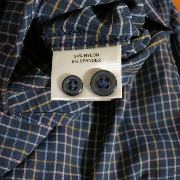 Peter Millar Shirt Mens Large Summer Comfort Long Sleeve Front Button Blue - Picture 6 of 6